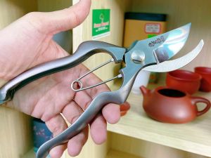 Kéo cắt cành thủ công cao cấp THÉP TRẮNG Nội Địa Nhật Bản Soke Hidehisa 200 mm