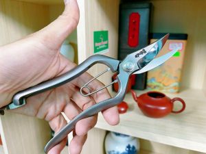 Kéo cắt tỉa nụ, cành nhỏ thủ công cao cấp Thép Trắng Nội Địa Nhật Bản Soke Hidehisa 190 mm
